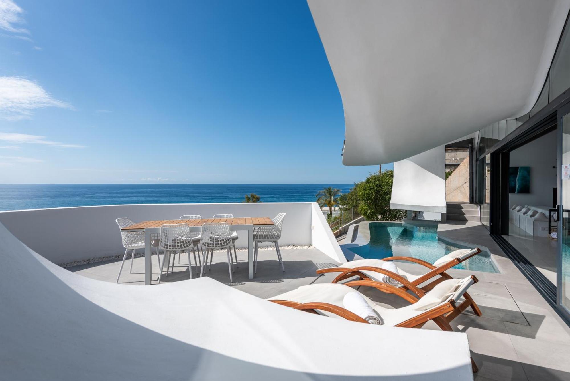 Rentitspain Casa Del Acantilado Piscina Climatizada Салобрения Экстерьер фото