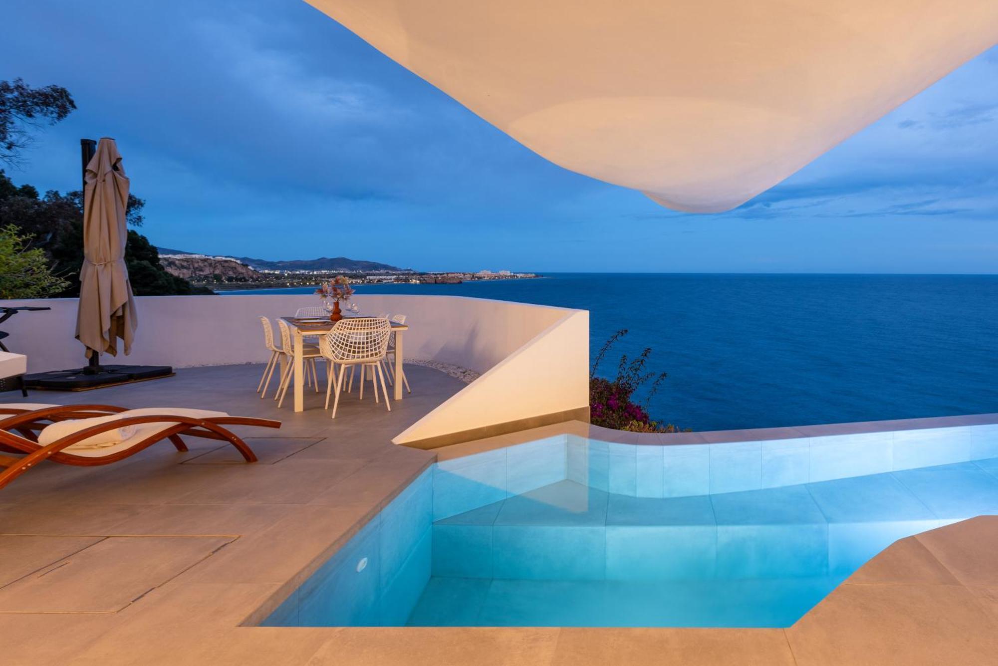 Rentitspain Casa Del Acantilado Piscina Climatizada Салобрения Экстерьер фото
