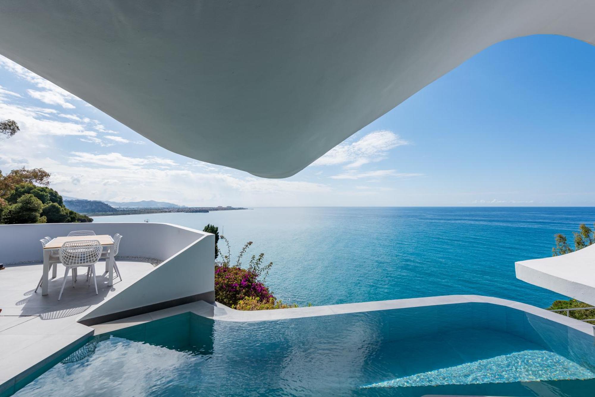 Rentitspain Casa Del Acantilado Piscina Climatizada Салобрения Экстерьер фото