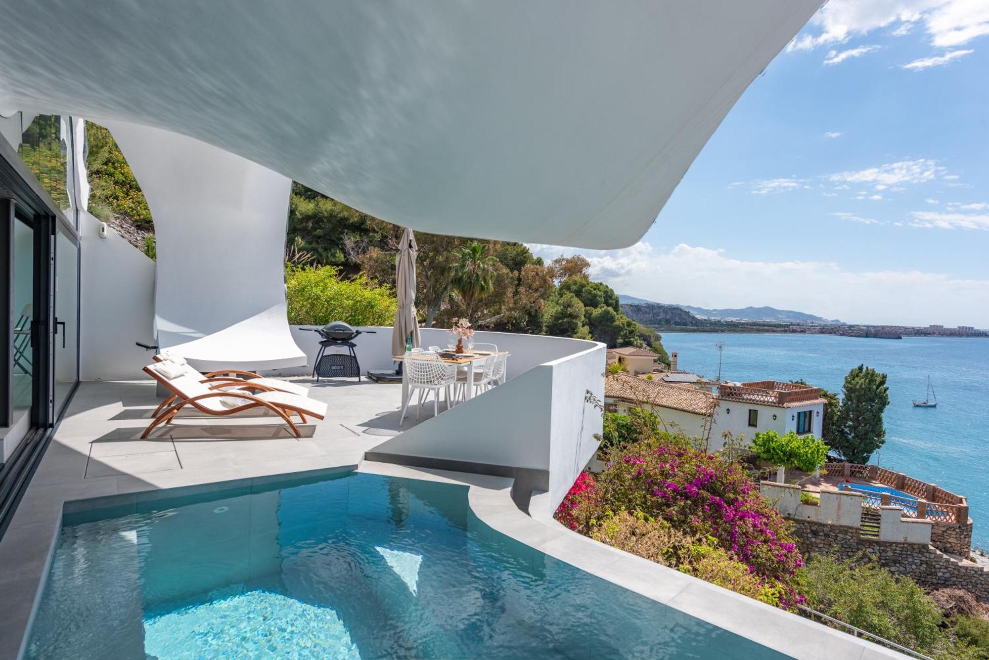 Rentitspain Casa Del Acantilado Piscina Climatizada Салобрения Экстерьер фото
